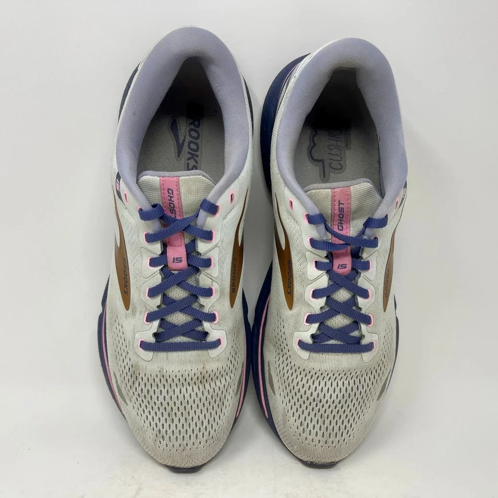 Brooks Ghost 15 Run Shoes Mens Sz 13 Gray Gold 6,4,8:I.5.4 0